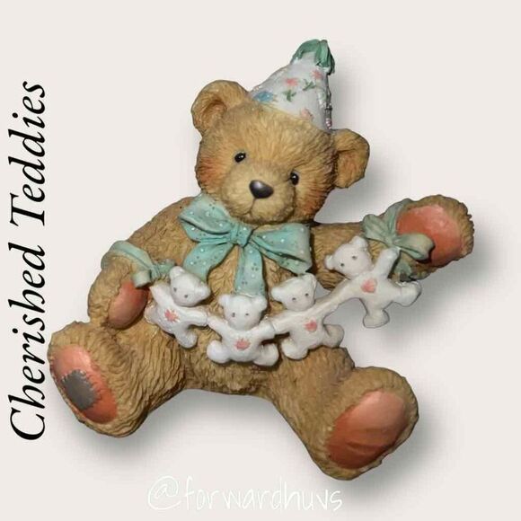 Enesco Cherished Teddies Figurine 'Unfolding Happy Wishes Four You’ - Picture 4 of 7
